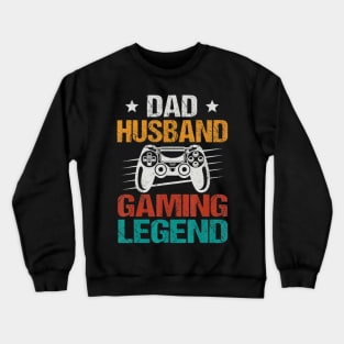 Gaming Gift Dad Father's Day Funny Gamer Video Games Crewneck Sweatshirt